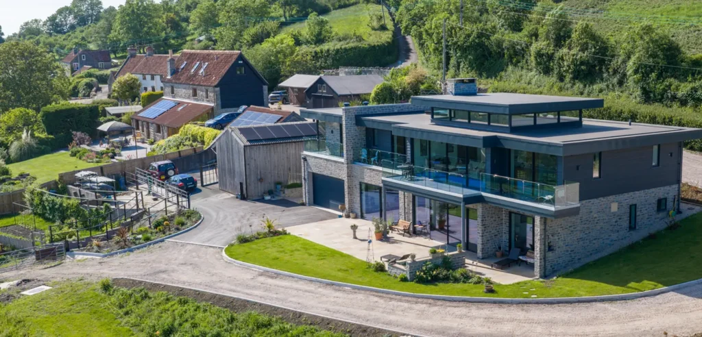 Architect-designed new build home with a heat pump specified from the foundations up